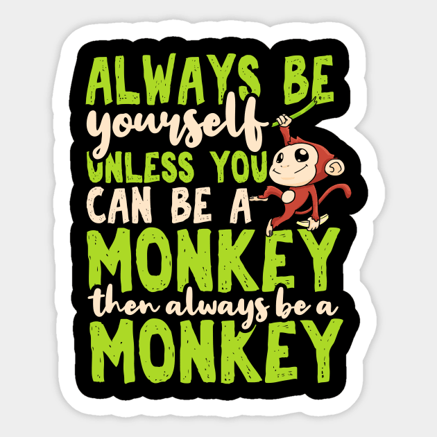 Monkey Sticker by KAWAIITEE